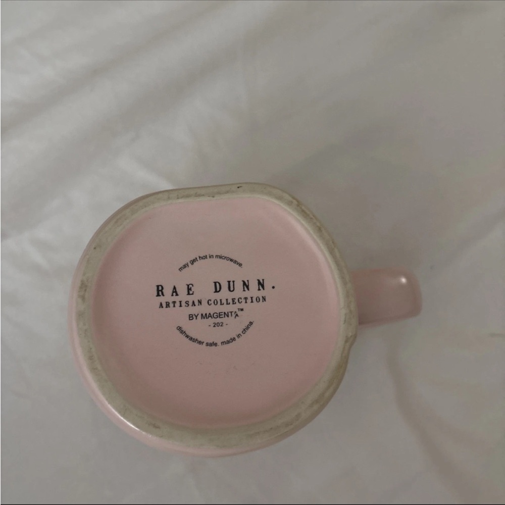 Rae Dunn “LOVE BUG” Pink Ceramic Mug -Everyday Gift - Picture 4 of 4